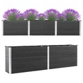 WPC Hochbeet Gartenbeet Gemüsebeet Pflanzbeet Pflanzkasten Blumenbeet Grau