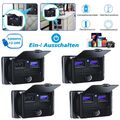 12V/24V Auto Dual USB Typ-C Ladegerät Buchse Licht Einbau Steckdose für Wohnwage
