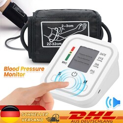 LCD Digital Blutdruckmessgerät Oberarm Blutdruck Monitor Automatische Pulsmesser