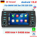 7'' Autoradio Carplay Für BMW E46 3er 318 320 325 GPS Navi CD DVD USB DAB+ 4+64G