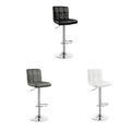 WOLTU 1/2x Barhocker Kunstleder Tresenhocker Barstuhl mit Lehne höhenverstellbar