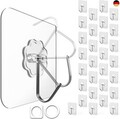 4smile Klebehaken extra-stark - 30 Stück selbstklebende Haken transparent, hohe 