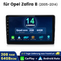 9" 8Core 2+64GB CarPlay Android 14 Autoradio GPS NAVI WIFI RDS Für Opel Astra H