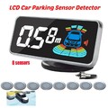 LCD-Parksensor-Set-mit-8-Sensoren-Reverse-Backup-CarParking-Radar-System-Silber