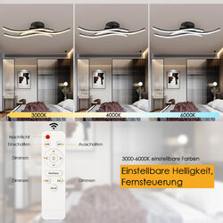 24W LED Pendelleuchte Dimmbar Hängelampe Esstisch Küchenlampe Pendellampe Hxzuqb