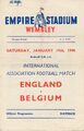 England gegen Belgien (Friendly @ Wembley) 1946 - Name auf der Vorderseite