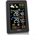 Funk Wetterstation Farbdisplay Thermometer Hygrometer mit 1x Innen Außen Sensor 