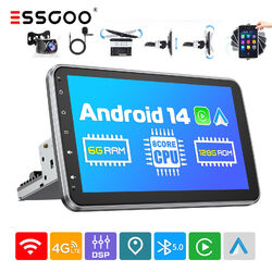 8 Core 6G+128G Carplay Android 14 Autoradio 1 DIN Cam 10.1" Drehbarer Bildschirm