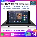8Kern Für BMW X3 E83 2004-2012 Autoradio Navi Carplay 4+64GB Android14 GPS DAB+