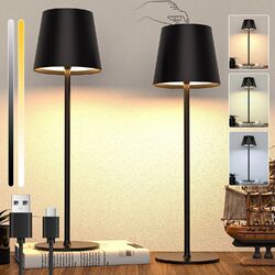 1/2 LED Touch Tischlampe Dimmbar Tischleuchte Innen&Außen Kabellos Lampe Akku DE