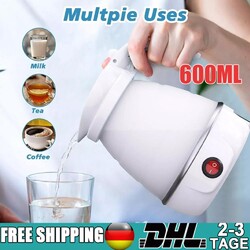 Schnäppchen Reisewasserkocher faltbarer Wasserkocher 0,6L weiß aus Silikon 600W