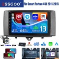 9" DAB+ 64G Android 13 Carplay Für Smart Fortwo 451 2011-2015 Autoradio GPS Kam
