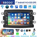 Carplay Autoradio Android 14 2+32G GPS Navi +Kam Für Renault Dacia Logan Sandero