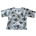 Le Jardin Du Lin Damen 100%Leinen Bluse Shirt Gr XXL Blumen Blätter NEU