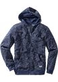 Jacke im Regular Fit Gr. 48/50 (M) Dunkelblau Meliert Herren Sweatjacke Neu*