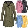 Damen Softshelljacke Übergangsjacke Leichte Windbreaker mit Kapuze Outdoor Jacke
