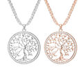 Damen Halskette mit Lebensbaum Kristall Anhänger SWAROVSKI Elements vergoldet