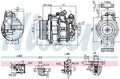 Nissens 890749 Kompressor, Klimaanlage für MERCEDES-BENZ Klimaanlage