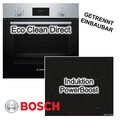 BOSCH Backofenset schwarz 3D Heißluft Induktionskochfeld PowerBoost PerfectFry