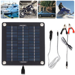 12V 50W Solarzelle Solarpanel Solarmodul Ladegerät USB Für Auto Boot Caravan NEU