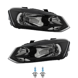 Scheinwerfer Set rechts & links H4 für VW Polo 6R 6C 6R_ inkl. Osram Lampen