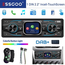 DAB+ Autoradio mit 2.2" Touchscreen Bluetooth Freisprech USB SD Aux Typ-C 1 DIN