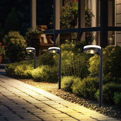 Solarlampe Steckleuchte Außenlampe LED Gartenleuchte Erdspieß Terrassenlampe 3x