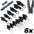 6 Stück Reißverschluss Zipper Schieber Kopf Reparatur Ersatz Head Set - 3 Größen