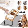 Futterstation Hunde Katzen 3er Futternapf Set Fressnapf Hundenapf Katzennapf