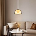 Esszimmerlampe Hängeleuchte Pendelleuchte Wohnzimmer LED opal Retro Rauchglas