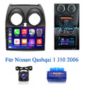 Autoradio Für Nissan Qashqai J10 2007-2016 GPS Navi Android 13 Carplay 2+32G OBD