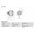 BOSCH Generator Lichtmaschine 70A 14V für Opel Astra G Stufenheck Corsa C Meriva