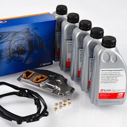 VAICO V10-0444 Hydraulikfilter 5L FEBI Öl Automatikgetriebe für Altea Passat