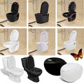 Stand WC Toilette Keramik mit Spülkasten Bodenstehend Sitz Soft-Close 2 Farben 