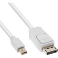InLine Mini DisplayPort OUT zu DisplayPort IN Kabel, weiß 3m