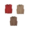 Strickweste für Damen, kurze Weste für den Haushalt, Einkaufen, Geschenk für