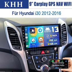 2+64GB Für Hyundai i30 2012-2016 Android 13 Autoradio Carplay GPS Navi WIFI RDS