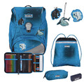 Scout Alpha Exklusiv LED Safety Light Polar Blue - Schulranzen Set 4tlg.   *NEU*