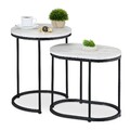 Satztisch Kaffeetisch Couchtisch Wohnzimmertisch Beistelltisch Sofatisch 2er Set