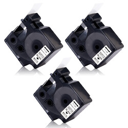 3x 45013 43613 40913 45803 53713 Schriftband für Dymo D1 6mm 9mm 12mm 19mm 24mm