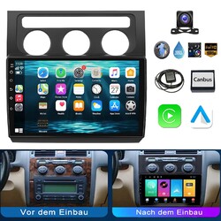 4-Kern KAM+ Android 14 Autoradio Für VW Touran 1T1 1T2 1T3 2004-08 GPS Navi WIFI