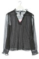 MARC CAIN Transparenz-Bluse Damen Bluse Gr. DE 36 schwarz-weiß Casual-Look