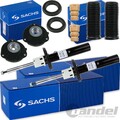 2x SACHS GASDRUCK STOßDÄMPFER VORDERACHSE + DOMLAGER für VW TIGAUN (5N) BIS 2011