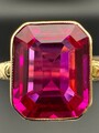 Ring 585 Gelbgold 14 Karat Pinker Edelstein Damenring Gr 56 Echtgold 3,21g