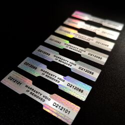  Manipulationssichere Aufkleber keine Rückgabe Hologramm Sicherheitssiegel 45x10 mm Hundeknochenform