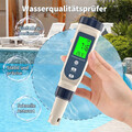 Digitales PH Messgerät 5-in-1 Wassertester Mit Hintergrundbeleuchtung, PH/TDS/EC