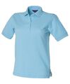 Poloshirt Damen Kurzarm Polohemd Hellblau S Neu Polo Shirt Classic Modern Fit