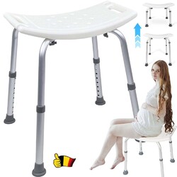 Duschstuhl Duschhocker 6 Fach Höhenverstellbar Badhocker Badestuhl Duschhilfe DE