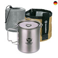 Bestargot 750ml Titan Becher & Tasse, Ultraleichtes Camping Topf Geschirr Set...