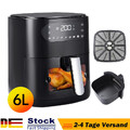 6L Heißluftfritteuse 8 Modi Fritteusen Heißluft 1500W Digitale Air Fryer Ofen DE